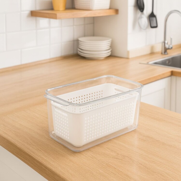 ORGANIZADOR ACRILICO C/CESTO Y TAPA 33,6X21,5X15,5CM ORGANIZADOR ACRILICO C/CESTO Y TAPA 33,6X21,5X15,5CM