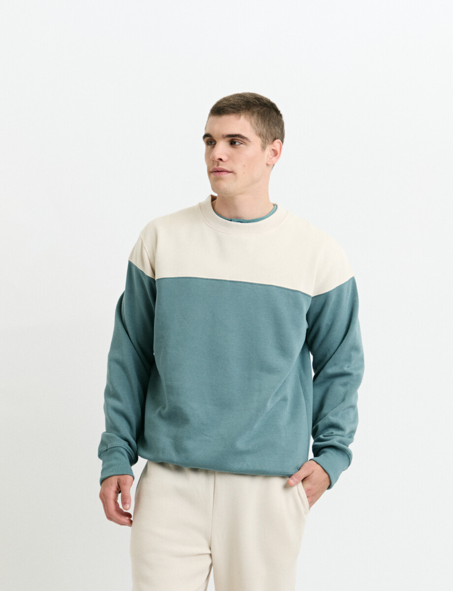 470916 SWEATER HARRY Natural/petroleo