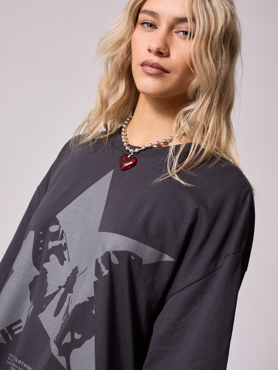 T-SHIRT BETY DIXIE Gris Oscuro