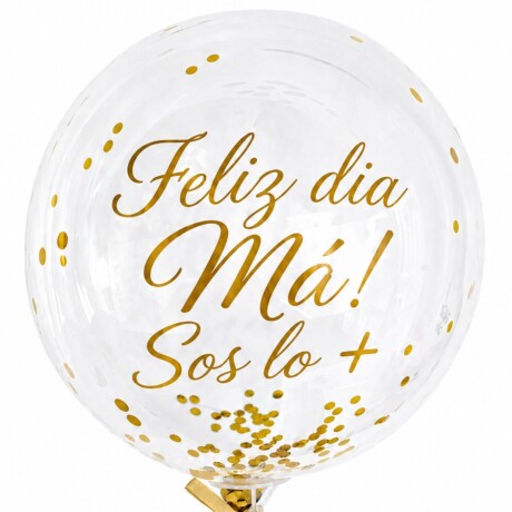 Globo de silicona personalizado texto dorado
