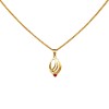 Dije Vintage-Oro bajo-Piedra Rubí y Zirconia-CP8698 Conpiedra