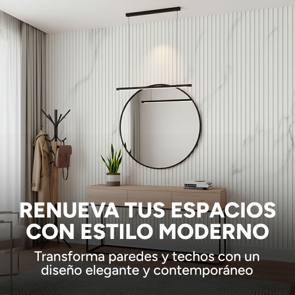 Pack x30 Wpc Simil Madera Wall Panel Lambrin 2.90x16.7 Color Blanco Mármol