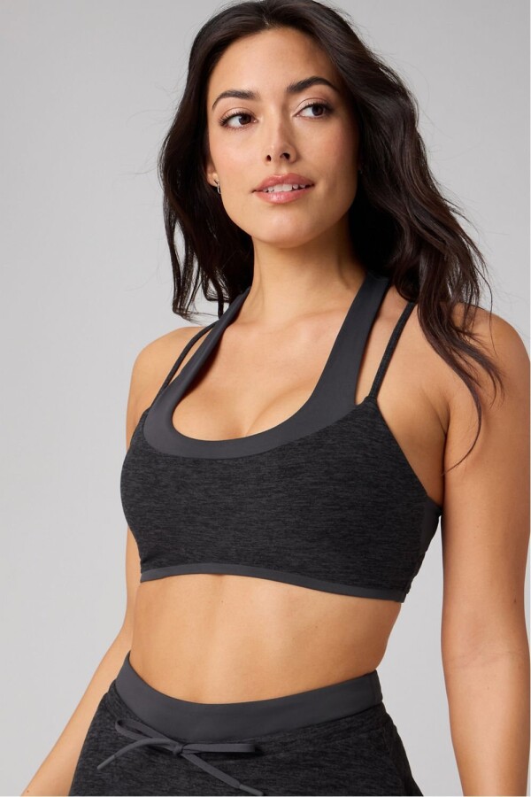 Bra Heatherflex Principal Low Impact Bra Mujer Black Heather/Midnight