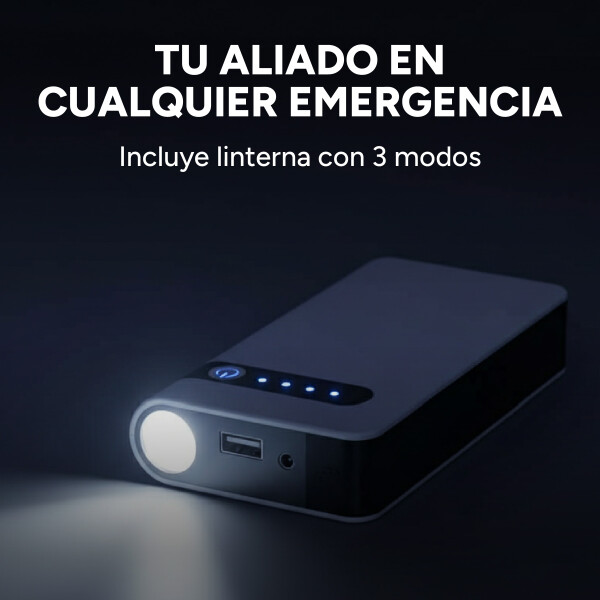 Cargador Arrancador De Bateria Para Auto Powerbank 2000mah Color Blanco