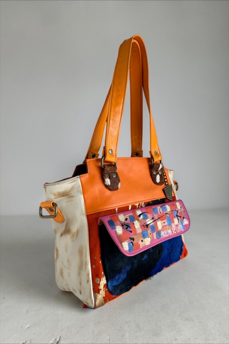 Cartera LIRA Línea Dubai Multicolor Con Arte 