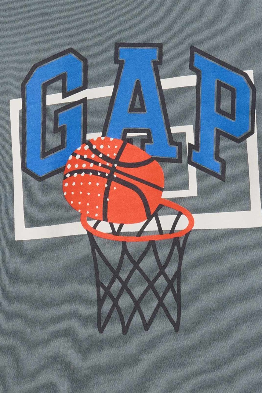 Remera Logo Gap Toddler Niño Pilot Grey