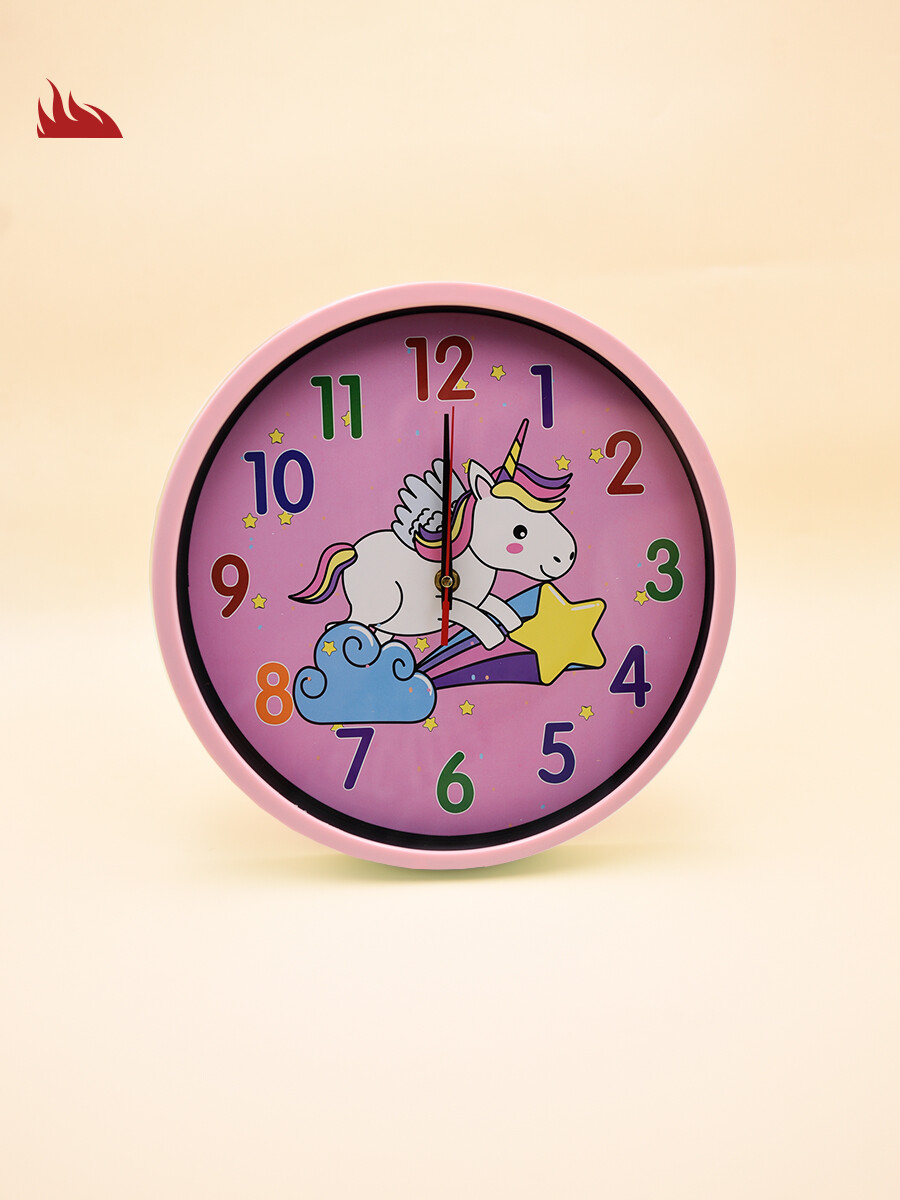 RELOJ UNICORNIO 30*4CM FUCSIA — Guapa