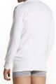 Camiseta escote v manga larga Blanco