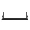 Estante de pared madera y hierro - 1 piso Negro