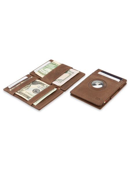 ESSENZIALE MAGIC AIRTAG WALLET BRUSHED BROWN