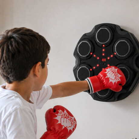Panel de Boxeo Interactivo con Música y Luces Negro