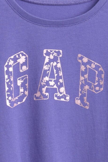 Remera Logo Gap Toddler Niña Blue Iris 2