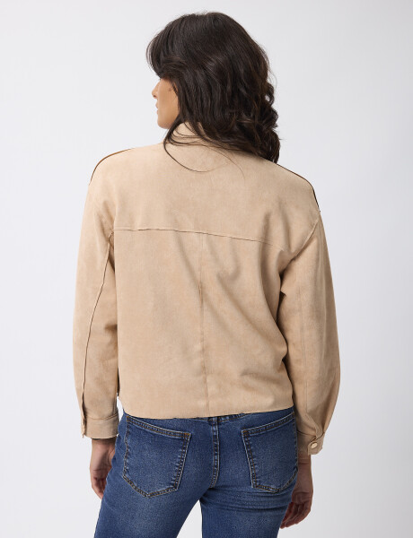 Campera Kiara suede beige