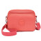 Bandolera dama de tela nylon con doble cierre Coral