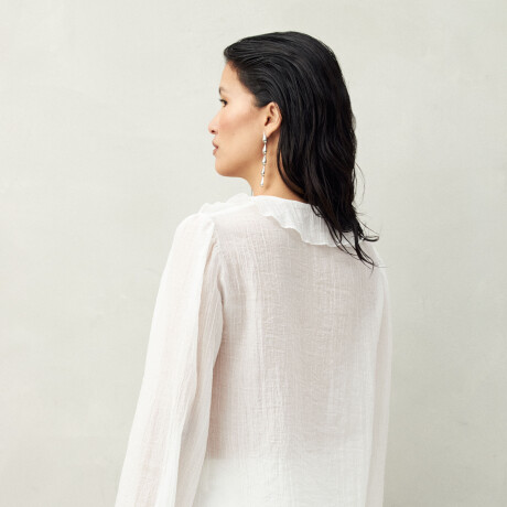 CAMISA FLORICA Blanco