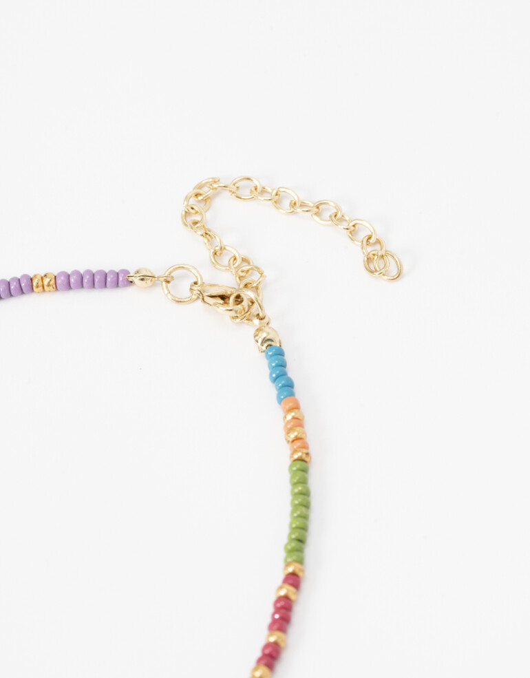 Collares Cortos Color Collar Corto Mini Beads Multicolor - Combinacion Multicolor