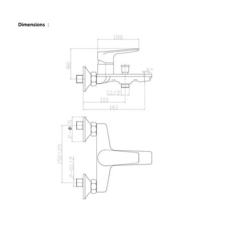 GRIFERIA DE DUCHA EXTERNA MONOCOMANDO CROMO QUARANTA SPRINT INCLUYE TELEFONO Y FLEXIBLE. 000