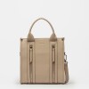 Cartera de Mano Oak en Efecto Cuero Liso Natural