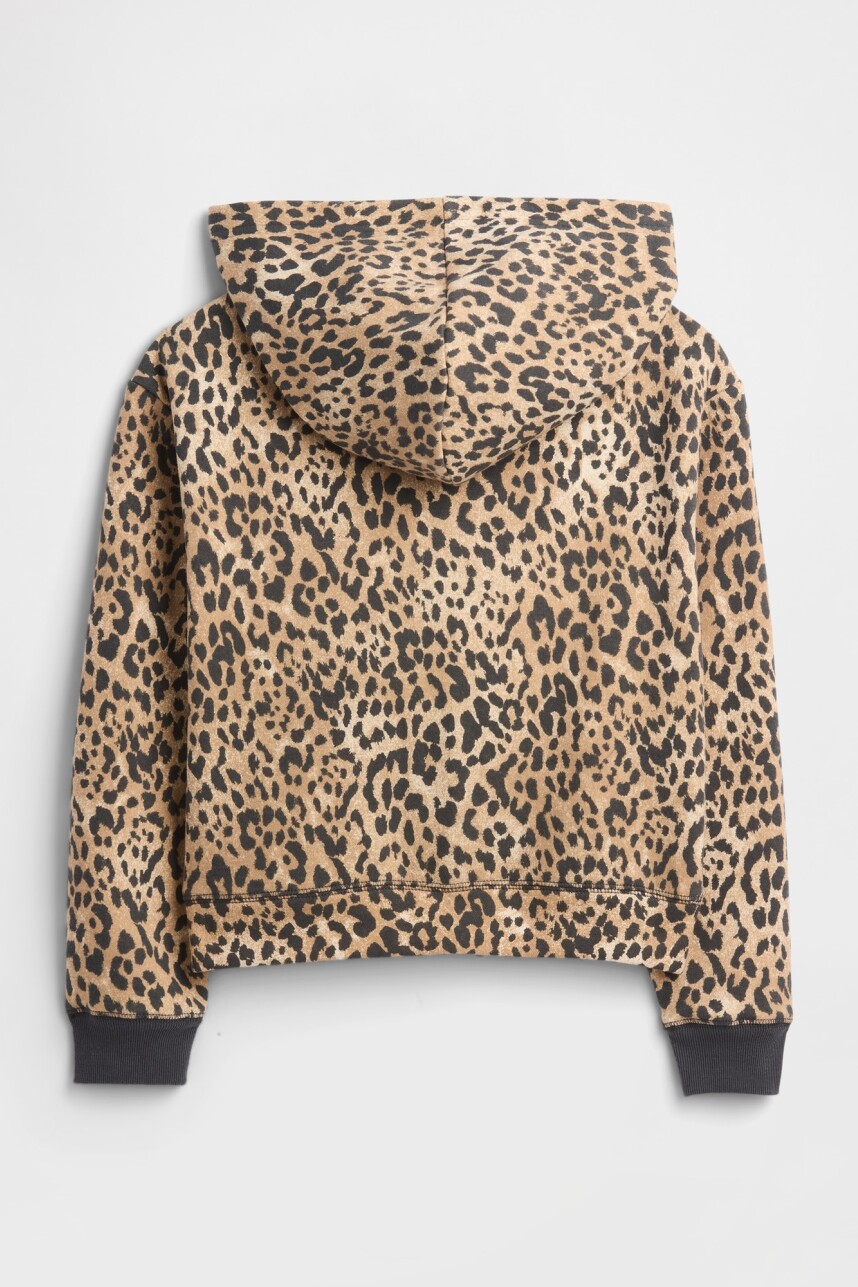 Canguro Logo Gap Con Cierre Niña Leopard