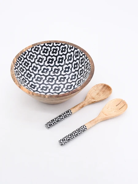 SET DE BOWL Y CUCHARAS MADERA