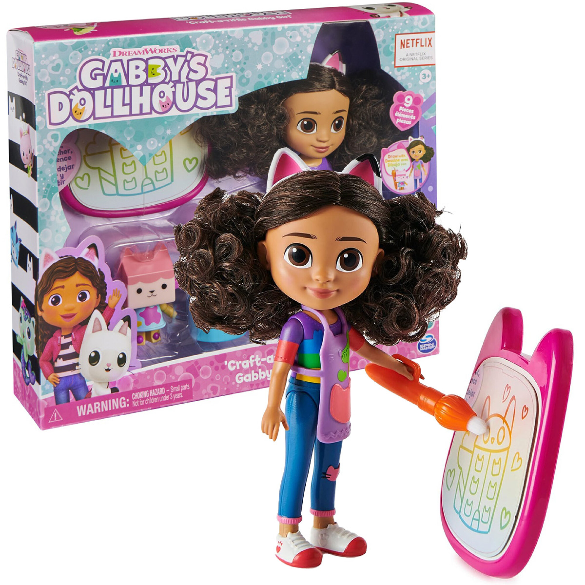  Gabby's Dollhouse - Muñeca de Gabby (edición de viaje) de La  casa de muñecas de Gabby con accesorios, 8 pulgadas, juguetes para niños a  partir de 3 años : Juguetes y Juegos