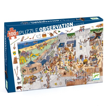 Puzzle Observation Castillos 100 Piezas Unica