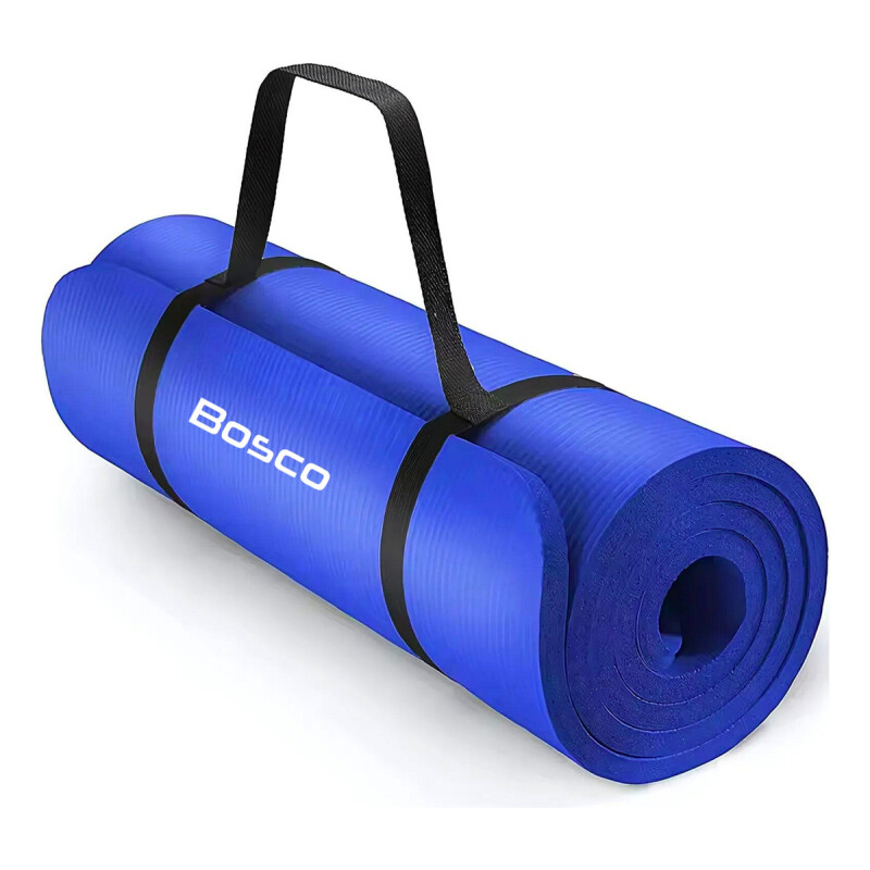 Colchoneta Yogamat 10mm Pilates Bosco Gym Multifuncional Azul
