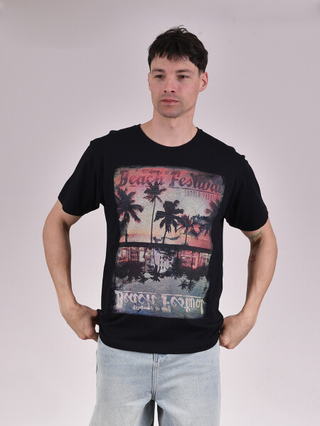 REMERA FESTIVAL NEGRO