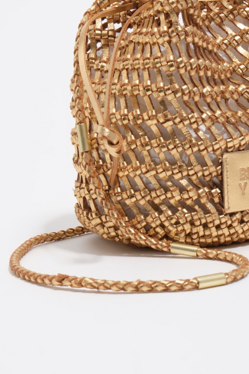 BOLSO MINI TRENZADA Oro