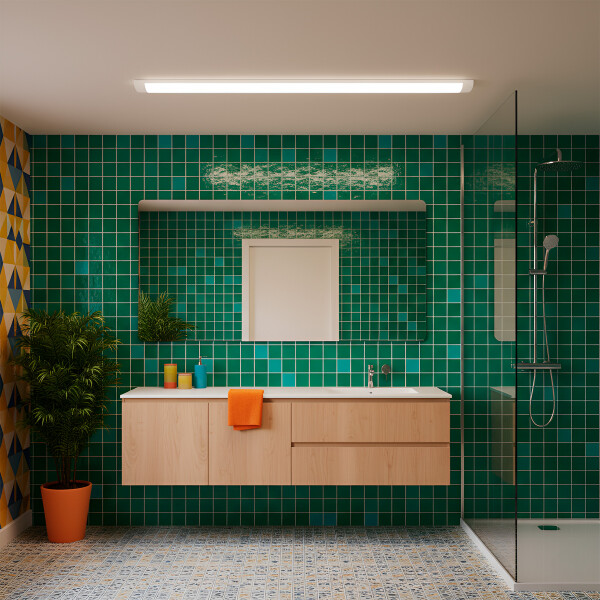 Tubo Luz Led Fría 40W 120Cm Artefacto Para Pared Techo Variante Blanca