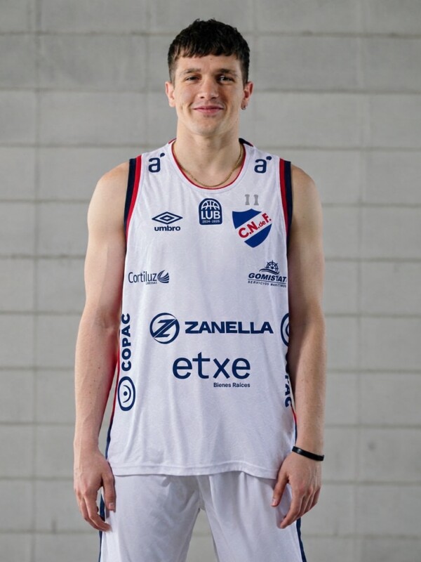 CAMISETA BASKET 2025 Nacional Hombre Lima, Blanco, Azul Marino