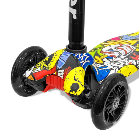 Monopatín Tripatín Estampado C/ Luz Scooter Regulable Rod001006-g