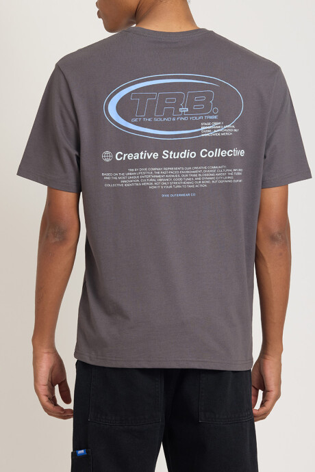 T-SHIRT M/C CROUD DIXIE Gris Oscuro