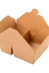 Caja kraft para comida con 2 compartimentos - 50 unidades Caja kraft para comida con 2 compartimentos - 50 unidades
