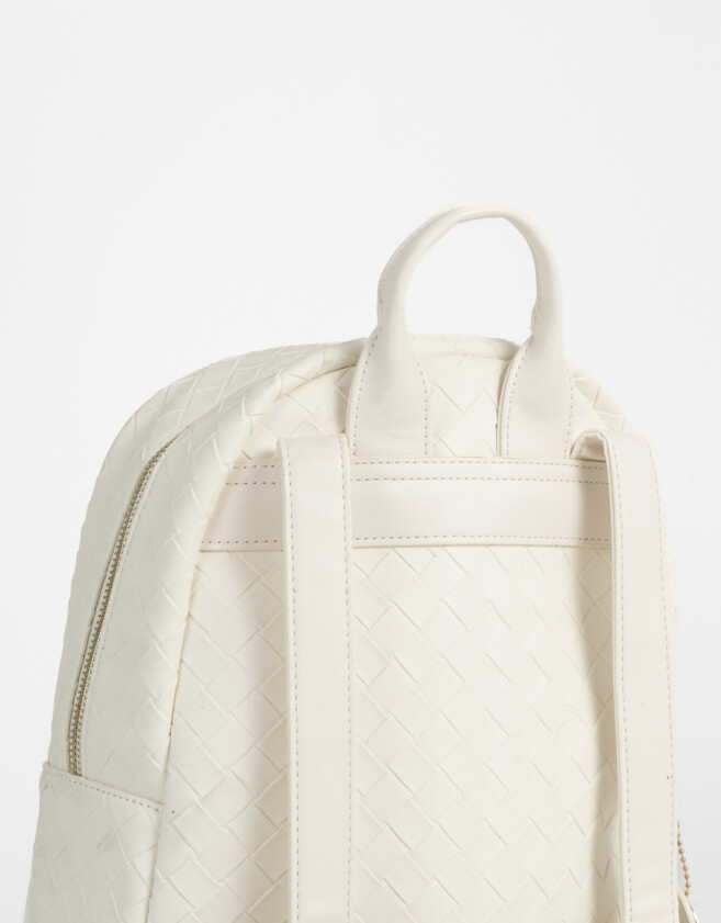 Mochilas Urbanas Mochila Trenzada - Blanco Crudo