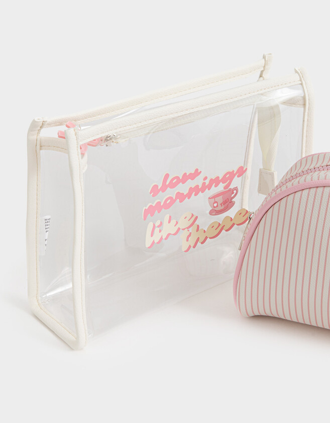 Porta Cosméticos Necessaires - Estampado Rayas