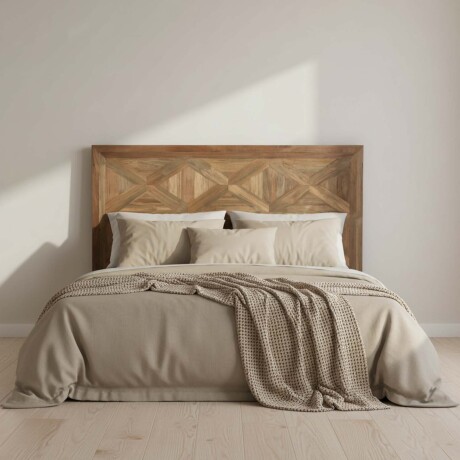 RESPALDO SUPER KING MADERA NATURAL-BEIGE MANHATTAN
