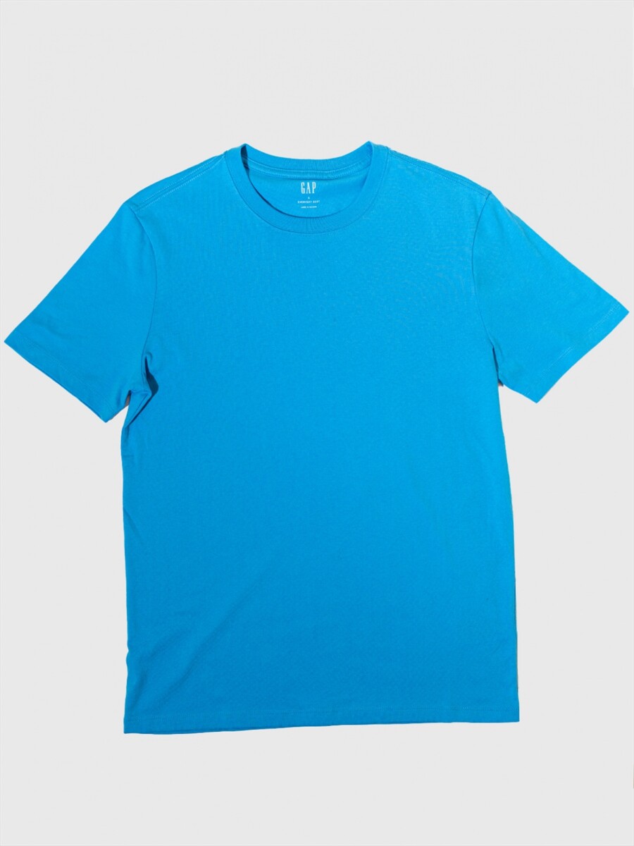 Remera Manga Corta Cuello Redondo Hombre - Azure Blue 17-4139 Tcx 