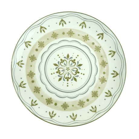 PLATO LLANO CERAMICA COLOR C/DISEÑO 27X2CM BORDE COLOR PLATO LLANO CERAMICA COLOR C/DISEÑO 27X2CM BORDE COLOR