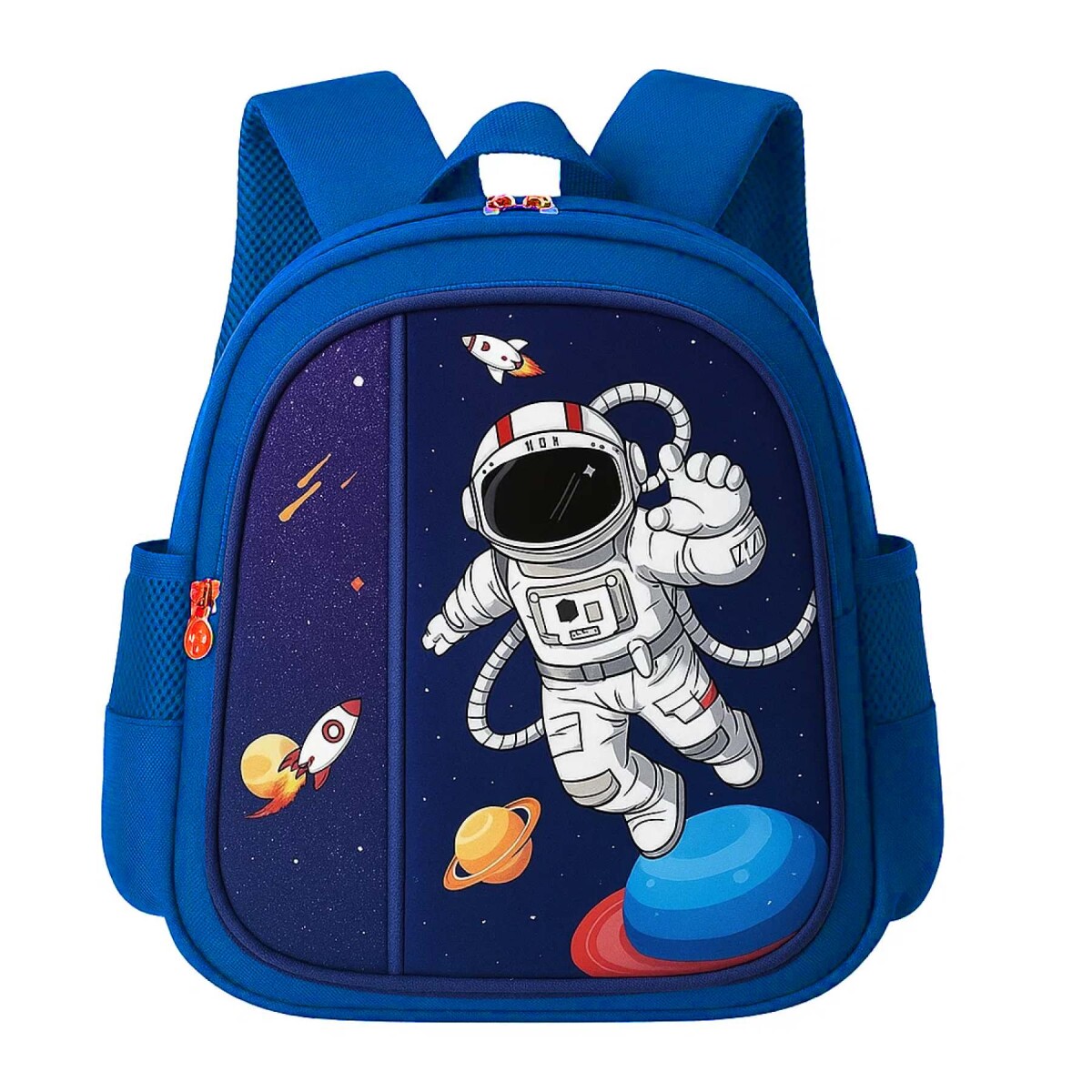 Mochila Escolar Infantil Reforzada Niños 33x24Cm Astronauta - Azul Color 