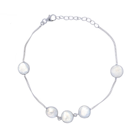 Pulsera de plata 925 con Piedra de la Luna. Pulsera de plata 925 con Piedra de la Luna.