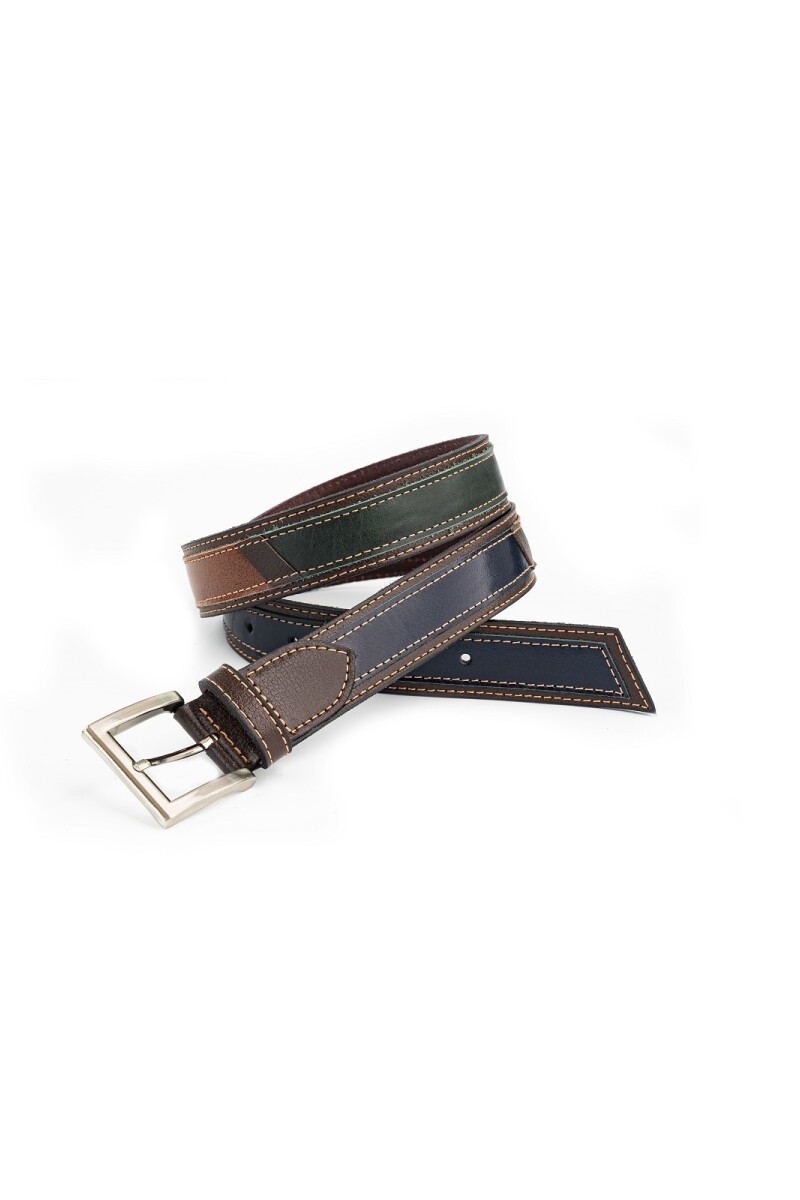 Cinto cuero combinado colores Cinto cuero combinado colores