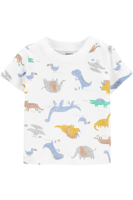 Conjunto de 2 piezas con camiseta y enterito corto de dinosaurios 0