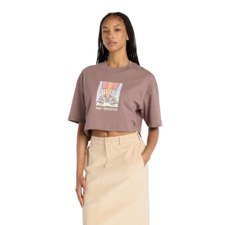 Remera New Balance Athletics Gradient Shoes Marron