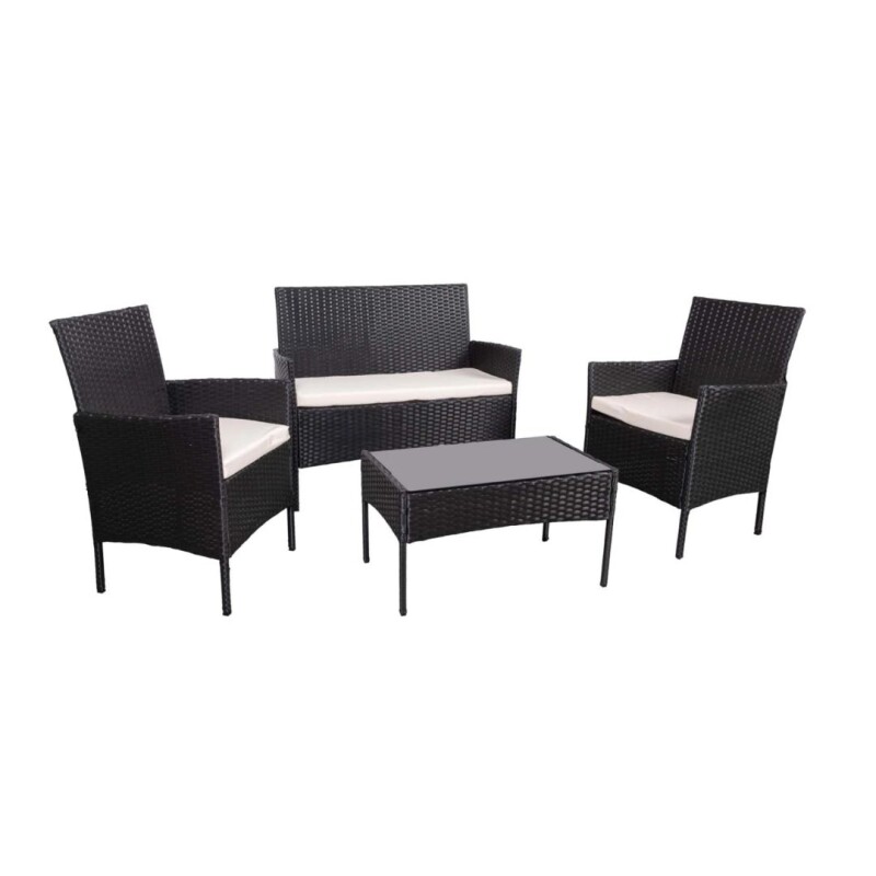 Living Exterior Rattan Sintético y Acero NEGRO APOLO Living Exterior Rattan Sintético y Acero NEGRO APOLO