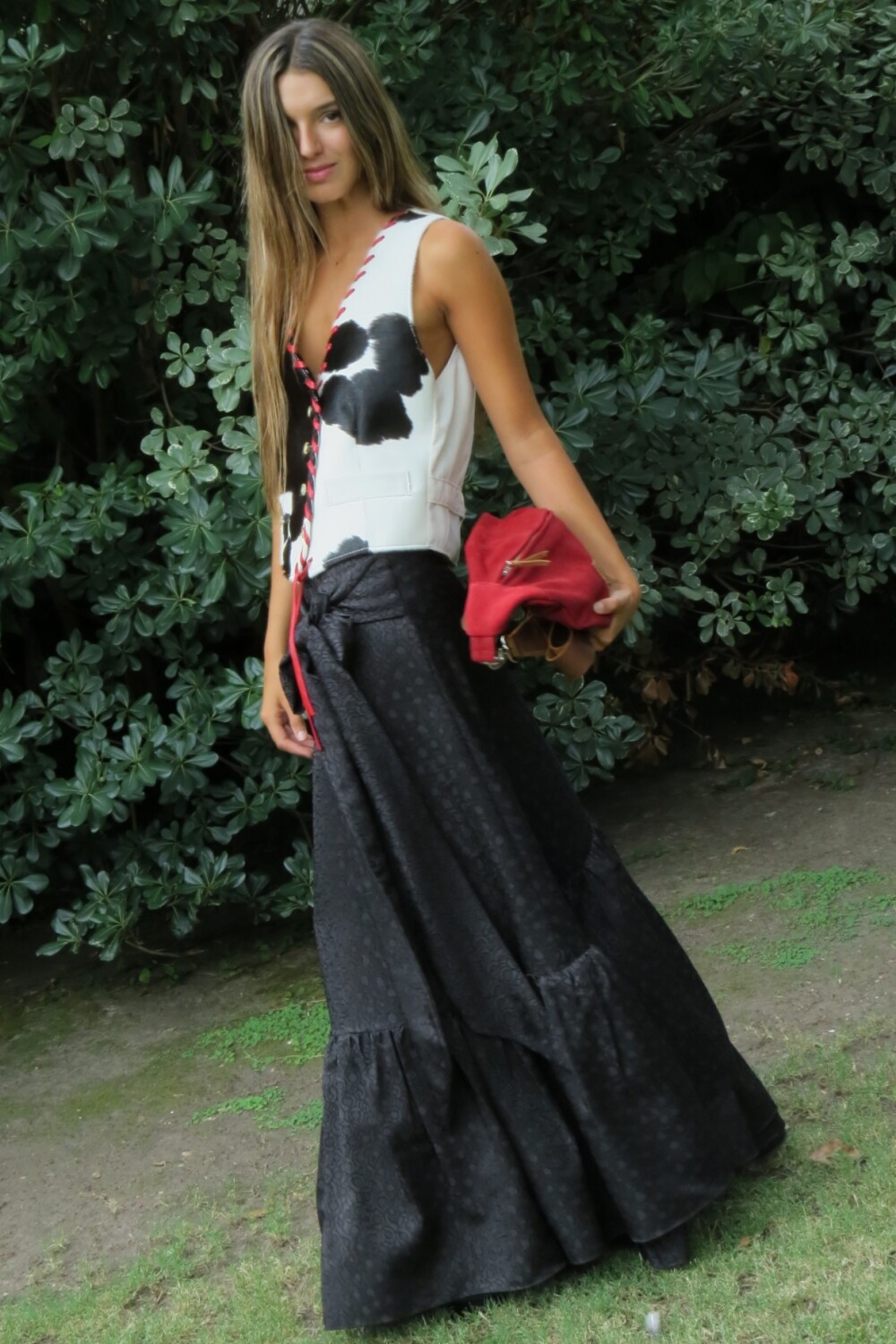 Wave Skirt Negro