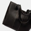 Shopper The Braided En Cuero Vegetal Liso Negro