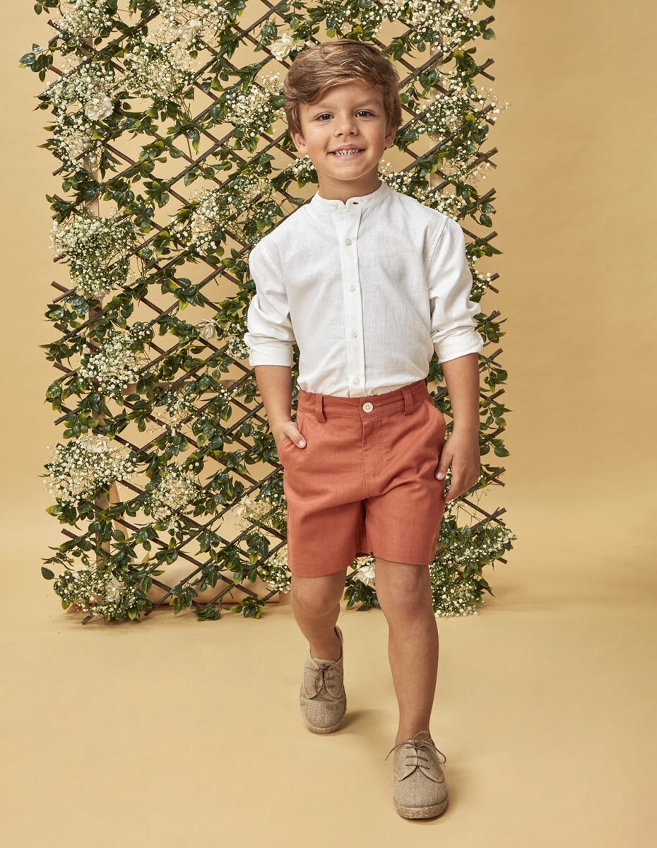Camisa Panadera Lino - Blanco 
