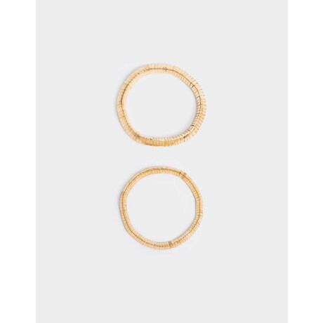 Pulsera Elastica Sets De Metal Dorado