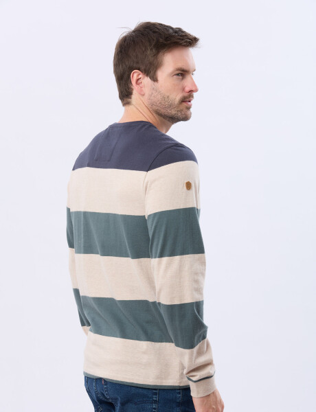 REMERA RAYADA Beige